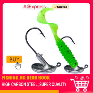 5Pcs 3.5g 5g 7g 10g 14g Tumbler Head Jig hook for fishing tackleCarbon steel worm lure hook