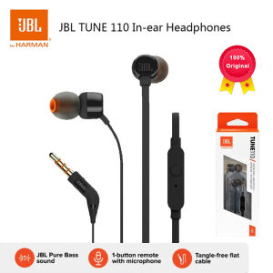 Original JBL T110 In-Ear Headphones 3.5mm Wired Earphones Stereo Music Earbuds Sports Earphone with Mic