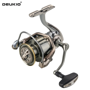 DEUKIO Lure Spinning Fishing Reel Anti Seawater Sealed CNC Handle Metal Spool 5+1BB 5.2:1 Stainless Bearing Fishing Reel