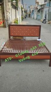 Giường ngủ giá rẻgiường sắt hộp dày dặn chịu lực tốt ngang 1m4 1m6 1m8 dài 2m giao nhanh trong ngày HCMBDBiên Hòa