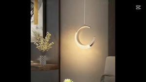 Nordic Style Luxury Crystal Pendant Lighting Bedside Livingroom Decor Lamp Home Ceiling Chandelier