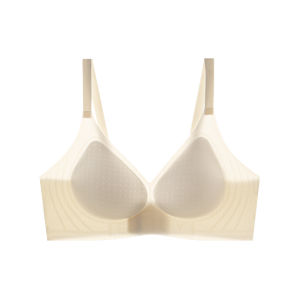 miiow | Cat Woman Seamless Underwear Thin Summer Small Chest Gathered Anti-Sagging 2025 New Cool Feeling Bra Pad Nylon Fabric Adjustable Shoulder Strap