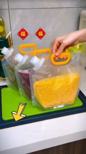 Túi đựng thực phẩm hạt khô ngũ cốc WECOOK có tay cầm nắp đậy chống ẩm tái sử dụng nhiều lần (NB66)