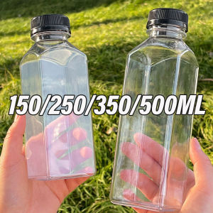 YESPERY ขวดน้ำผลไม้ PP ใสเปล่า150/250/350/500มล. พร้อมฝาปิดภาชนะบรรจุน้ำปั่นคั้นน้ำ Botol Minuman ใช้ซ้ำได้