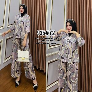 YJ Setelan Kemeja Rayon TP / Rayon Set / Setelan Santai
