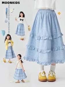 Moonkids | Girls Check Patterned Vacation Style Skirt