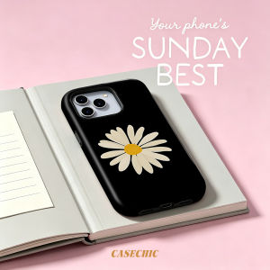 Potdemiel | Minimal Dot Pattern For Case For iPhone 17 16 15 14 Plus 13 Pro Max Shockproof Hard PC Flower Cover