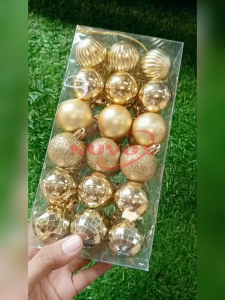 NUVOX 36pcs/set 4cm Christmas Ball For Xmas Tree Bauble Hanging Decorations Ornaments New Year Gift