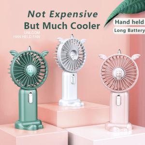 Handheld Fan Mini Fan Small Personal Portable Fan 3 Speed Adjustable small and portable Desk Fan with Base Phone Holder USB Rechargeable battery
