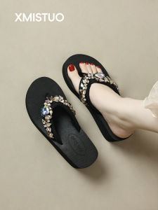 XMISTUO | Glitter Thick-soled Flip Flops Sandals