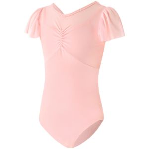 aiwuge | Đồ Tập Múa Ballet Tay Ngắn Dành Cho Bé Gái Đồ Thể Thao Đồ Múa Đạo Cụ Không Quai