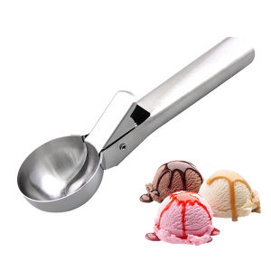 YESPERY Stainless Steel Dual-purpose Ice Cream Scoop Multifunctional Fruit Scoop Watermelon Spoon Ball Scoop Kitchen Supplies