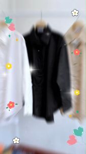 TW20968  เสื้อเชิ้ตแขนยาว ติดเข็มกลัดดอกไม้ ..