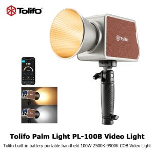 Tolifo PL-100B 100W COB LED Light 2500K-9900K Professional Photography Lighting Portable Pocket Light for Outdoor Video Shooting
