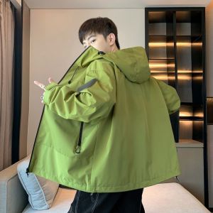 ROMON | Romon Mens Casual Jacket Windproof Fashionable Workwear Short Style Autumn Spring New Arrival Polyester Fiber Zipper Closure