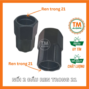 Bịch 50 cái Nối ren trong 2 đầu phi 21mm PVC  khớp nối ống PVC 2 đầu ren trong PVC 21mm