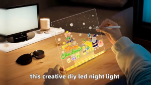 Magical Lightboard Childrens Luminous Drawing Board USB Charging Educational Handwriting Board Transparent Acrylic Erasable Handwriting Board DIY Toy Gift For Kids Boys And Girls