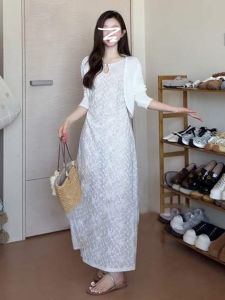 Karrar betsey | Bộ Đầm Dài Quai Lace Phong Cách Trung Quốc Mới