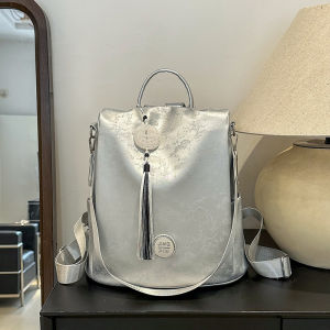 กระเป๋าเป้สะพายหลังหนังนิ่ม ความจุขนาดใหญ่ กระเป๋าเดินทางแบบลำลองสำหรับนักเรียนมัธยมปลาย กระเป๋าสะพายไหล่แบบลำลองสำหรับผู้ชายและผู้หญิง