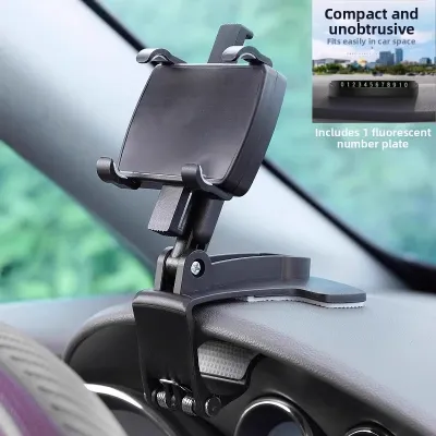 Car Mounted Phone Holder Navigation Special Fixed Support Bracket Vehicle Dashboard Suction Cup One Button Removal Car Dashboard Gravity Sensor Phone Clip