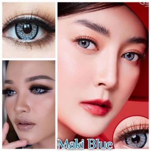 Softlens Maki Brown Grey Gray Blue Dia.14.5 mm Normal & Minus ( -0.50 s/d -6.00 ) Bisa Beda Minus Soflens Wedding By Dreamcolor1