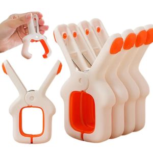 ที่หนีบผ้ากันลมแรง ขนาดใหญ่ สำหรับแขวนผ้าห่ม ผ้าเช็ดตัวชายหาด ทำจากพลาสติก ใช้ซ้ำได้ ไม่ลื่น ยึดติดแน่น