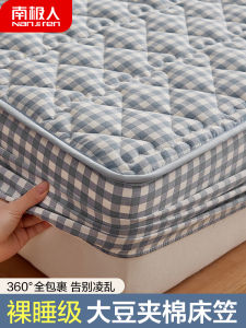 Thickened Washed Cotton Bedspread Quilted Bedding Dustproof Non-Slip Full Cover Matress Protector Single Piece Bed Sheet Cover