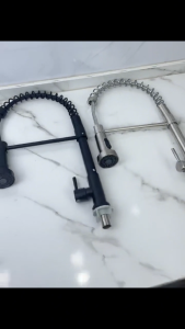 Hypertech 304 Stainless Steel Kitchen Faucet Single Handle Pull-Down Swivel Spout 360° Rotation Easy Installation Modern Faucet for Kitchen Sink