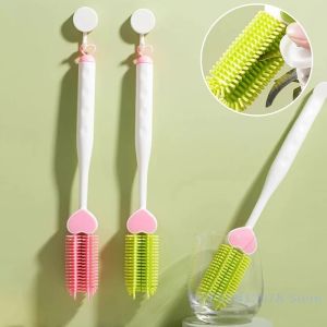 Multi-Functional Three-in-one Cup Brush Silicone Milk Insulated Cup Cleaning Brush Long Handle 360 Rotating Cleaning Brush