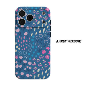 BILIBILI | Blue Cute Tiny Floral Phone Case for iPhone 18 17 16 15 14 13 12 11 Air Pro Max Plus Double-layer Cover