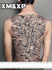 Pelekat tatu herba belakang penuh separa kekal kalis air dan kalis peluh simulasi tahan lama tatu bukan reflektif mewah