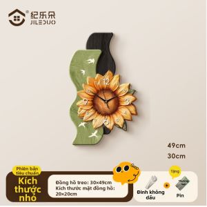 JILEDUO | Đồng Hồ Tường Cao Cấp Thiết Kế Mới Từ Hướng Dương Trang Trí Nhà Êm Ái