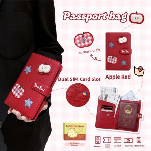 TOUTOU | Birthday Gift Apple Dog Design Passport Wallet Travel Document Organizer