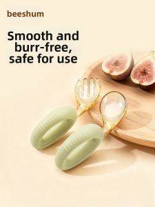 Beeshum | Soft Baby Spoon for Self-Feeding Training