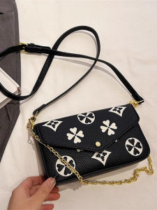 Fashionable Chain Strap Womens Bag 2025 New Style Underarm Square Bag Single Shoulder Envelope Bag Soft PU Leather Handbag