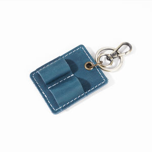 Leather Pen Holder Portable Two-Pack Signature Pens Hanging Style Glasses Frame Simple LOGO Vintage Cowhide Keychain Bag
