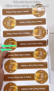 ( isi 40 pcs ) stiker lebaran segel ucapan idul fitri stiker kue toples makanan