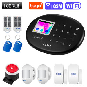 Kerui | KERUI NEW W202 Alarm System For Home WiFi GSM Alarm Surveillance Camera Burglar Security Tuya Smart APP Motion Sensor Detector