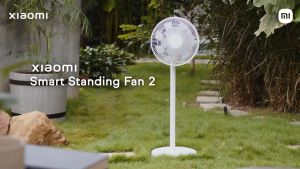 Xiaomi Mi Smart Standing Fan 2 Natural Breeze-Simulating Dual Blades DC Inverter Stand Fan for Home Mi Smart APP Control