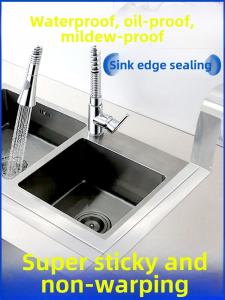 Waterproof Anti-mold Oil-resistant Moisture-proof Kitchen Stove Edge Gap Self-adhesive Aluminum Foil Tape Sealing Strip High Temperature Resistant