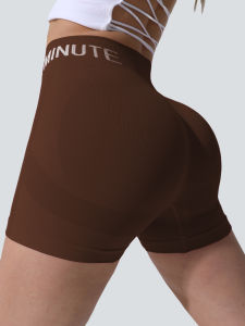 High-Waist Fitness Shorts Womens Running Yoga Sports Tightening Abdomen Quick-Dry Breathable Nylon Shorts Sporty Casual Wear