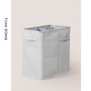 Laundry Hamper Basket Bathroom Dirty Clothes Organizer Partitioned Oxford Cloth Yoga Mat Home Use Classification Dirty Basket