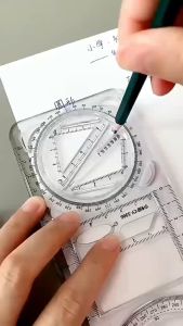 Multifunctional Geometric Ruler Students Creative Stationery Learning Measuring Tool