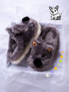 Cotton Slippers Men Winter 2024 New Arrival Indoor Home Cartoon Non-Slip Deodorizing Filter Thick Sole Stuffed Outwear Cotton Slippers Women