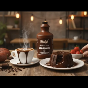 Biadgi Dark Chocolate Gourmet Sauce 1.89L - Cafe Grade Chocolate Sauce for Coffee Milk Tea Desserts & Bakery
