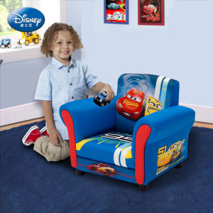 Delta Cartoon Childrens Single Sofa Baby Kids Cute Comfortable Fabric Princess Stool American Country Style Wood Frame