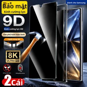 2 Miếng Dán Bảo Vệ Màn Hình Kính Cường Lực Bảo Mật Full Cover Cho Samsung S26/S25/S24 Ultra/S23/S22/S21 Plus/S24/S25 FE Chống Trầy Xước Chống Gián Điệp