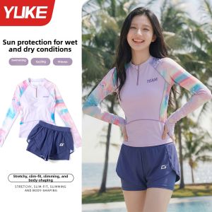 YUKE | Sun Protection Long Sleeve Separate Swimming Suit for Women