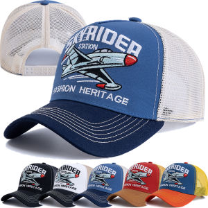 Hot Sale Cap Breathable Mesh Outdoor Baseball Cap Men Women SKY RIDER Embroidered Pattern Snapback Trucker Hat Cap