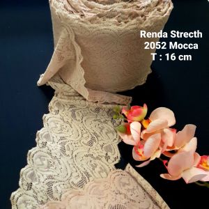 Renda Strect 2052 / RENDA Poliester T: 16 cm/ Fashion Renda Baju Wanita